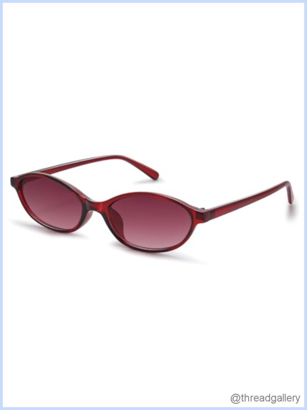 Retro Oval Sunglasses Small 90s Vintage Narrow Cat Eye Frame UV400